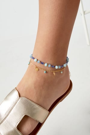 Beach vibe anklet - green/Gold color h5 Picture2